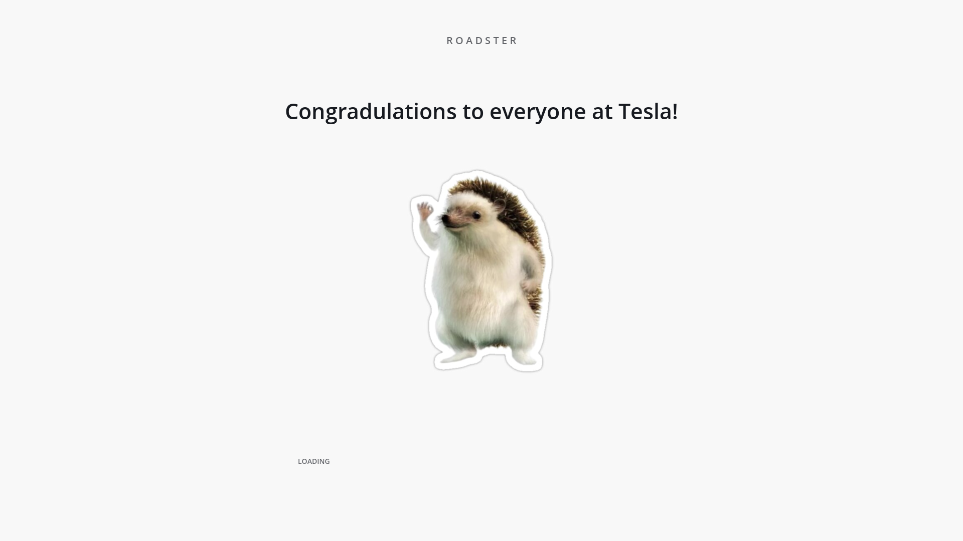 Congradulations to everyone at Tesla!